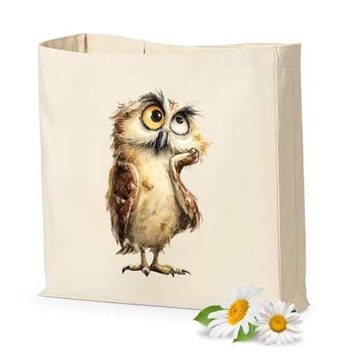 GRAZDesign Einkaufstasche Baumwolle mit Eule - Shopper Tasche umweltfreundlich, XXL Shopper