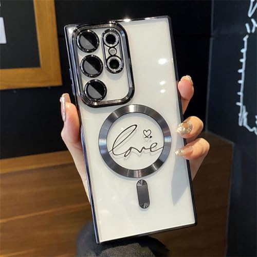 Protège-Téléphone Samsung S23 Ultra Coeur Mignon Idéal pour Sorties Entre Amis et Style Chic