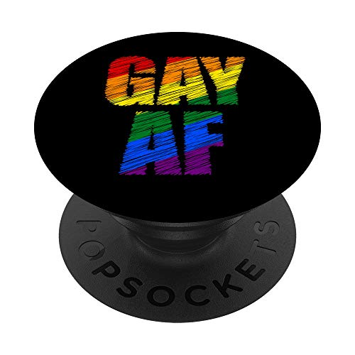 Gay AF Pride design LGBT Funny Gift PopSockets Support et Grip pour Smartphones et Tablettes