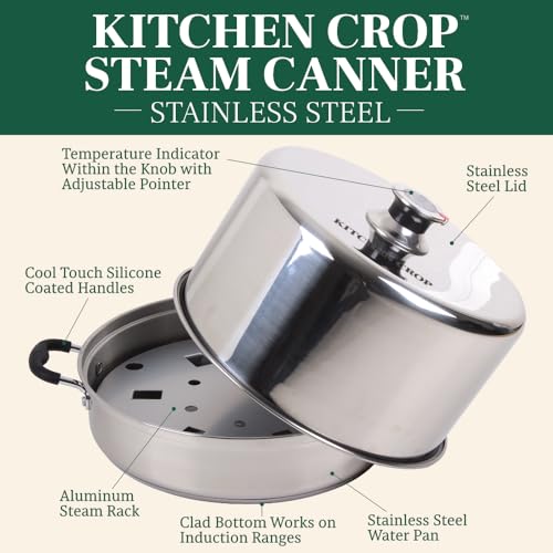 Kitchen Crop Steam Canner with Temperature Indicator (Stainless Steel Steam Canner) - Thumbnail 2