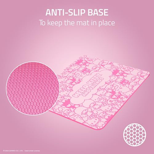Image of Razer Gigantus V2 Cloth Gaming Mouse Pad (M), Hello Kitty & Friends Edition | Textured MicroWeave Cloth Surface, Thick, High-Density Rubber Foam, Non Slip Base