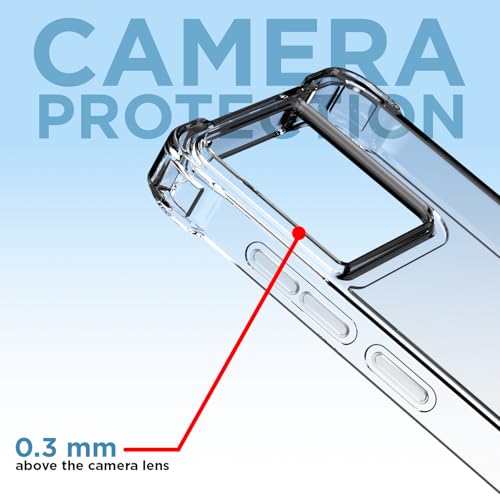 Image of Pikkme Back Cover for Motorola Moto Edge 60 Stylus 5G Raised Edges Shockproof Clear PC + TPU Transparent Protective Phone Bumper Case(Transparent)