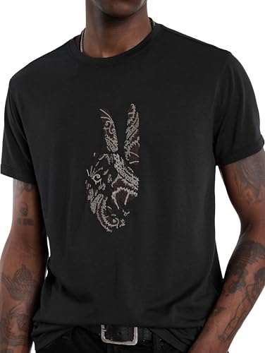 John Varvatos Men's Peace Embroidery Tee2