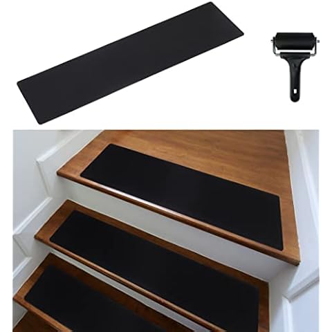 cocofy Treppenstufen Matten modern 15er Set, 75x20 cm groß Filz selbstklebend Cover