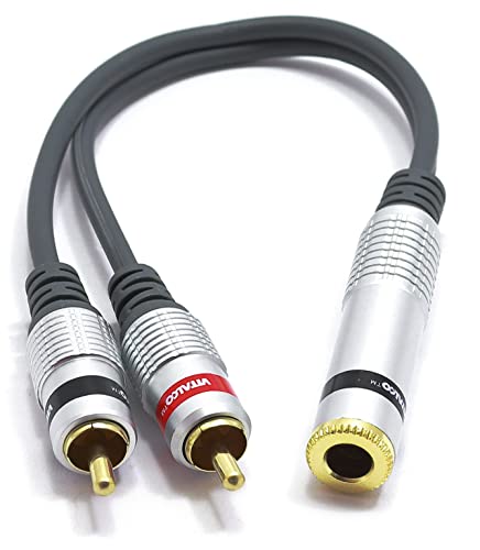 Vitalco 1/4" To 2X Rca Audio Adapter Jack 6.35 Trs Stereo Female To Twin Male Rca Phono Cable Y Splitter #TOP1