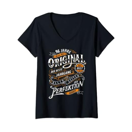 Mujer 96 Años Original Alemán 96 Cumpleaños 2023 Nacidos En 1927 Camiseta Cuello V