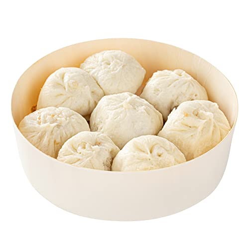 Restaurantware 16 oz Round Poplar Wood Food Containers, 6 In, 100 Ct