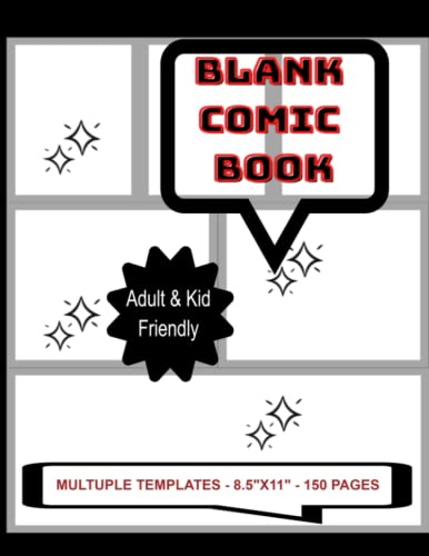 Blank Comic Book: For Adults Create Your Own Comics, 150 Pages, Multiple Templates image 2