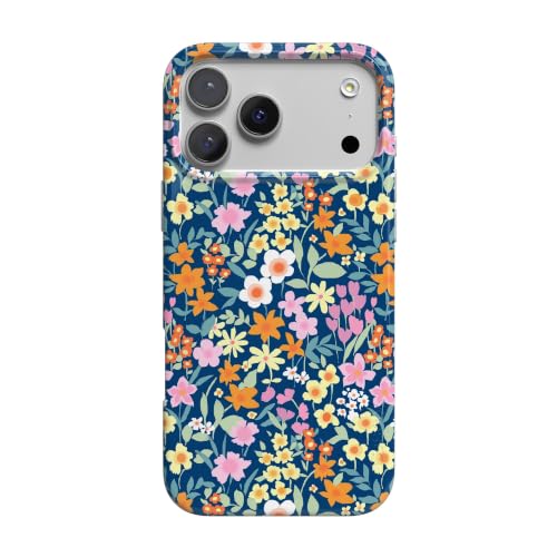 Casely iPhone 18 Pro Max Case | Full Bloom | Navy Floral | Compatible with MagSafe | Classic Ultra Slim Design