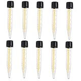 SKISUNO 20pcs Ultracentrifuge Tubes Graduated Glass Test Tubes Microfuge Screw Cap for Lab