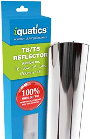 iQuaticsT5/T8 Aluminium Reflector-Increased output by up to 100%, 54W T5 / 36W T8, Twin Pack