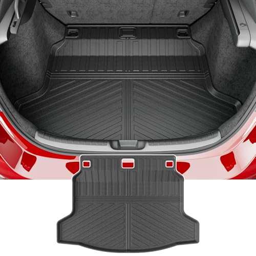 powoq Trunk Mat Compatible with 2022-2026 Honda Civic Hatchback Cargo Liner TPE Trunk Liner Cargo Mat Replacement for 2022 2023 2024 2025 2026 Honda Civic Accessories (Fit Hatchback, Rear Trunk Mat)