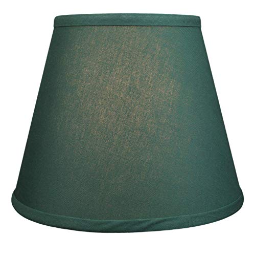 Fenchelshades.com Lampshade 6" Top Diameter X 10" Bottom Diameter X 8" Slant Height 6X10X8" With Spider Attachment Diameter 0.4 Inch For Lamps With A Harp (Hunter Green) #TOP2