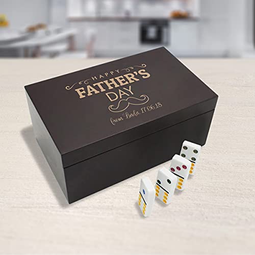 Set personalizado de dominó doble doce en madera de palo de rosa miniatura 1