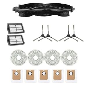 C-U Accessory Set for Kärcher RCV 5 Plus Robot Vacuum Cleaner, Includes 1 Main Brush, 4 Wipes, 5 Vacuum Cleaner Bags, 4 Side Brushes and 2 Filters