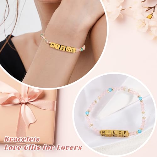 Image of BAYLAY Inspirational Family Lettter Bead Bracelet For Women,Jewelry Gifts For Granddaughter /Daughter /Mom /Sister /Wife /Niece /Aunt /Friend /Nana /Gigi,Mothers Day,Birthday