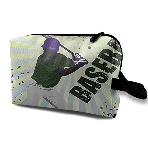 Preisvergleich Produktbild Frauen reisen Kosmetiktaschen Baseball Athlet Multifunktions-Kulturverfassungs-Orga...