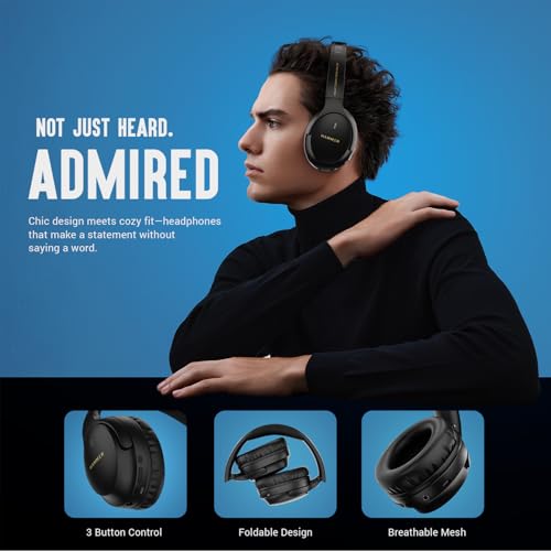 HAMMER Bash Vivid ANC Wireless Over-Ear Headphones (Black) - Image 6