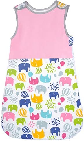 Viedouce Baby Sleeping Bag 1 Tog,Cotton Baby Grow Bag, Winter Toddler Sleeping Sack Wearable Blanket, Swaddle Bag for Baby Boys Girls Infant Newborn (3-18 Months,Length: 80 cm)