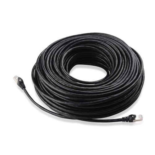 Cable Matters 10Gbps Snagless Long Shielded Cat6A Ethernet Cable 125 Ft (Sstp, Sftp Shielded Ethernet Cable, Shielded Cat6 Cable, Cat 6 Shielded Network Cable) In Black #TOP7