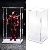Vitrine 15/40/50/60 Cm Hohe Vitrine aus Transparentem Acryl, Transparente, Staubdichte Box Zur Aufbewahrung von Puppen und Bastelutensilien, Schreibtischvitrine für Sammlerstücke(20x25x30cm(8'x10'x12'