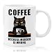 Lbanasd Funny Coffee Mug Adult Humor -Coffee Because Murder is Wrong- Gift for Friends Him Her Girls 11oz White Double Sided Mug