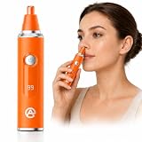 EaseAura® Cortapelos Nariz y Orejas Recargable 3 en 1, Recortador Pelos Nariz Hombre y Mujer, Cortador Pelos Nariz y Orejas Eléctrico, Trimmer Cejas y Barba, Quitapelos Nariz, Tijeras, LED, IPX7