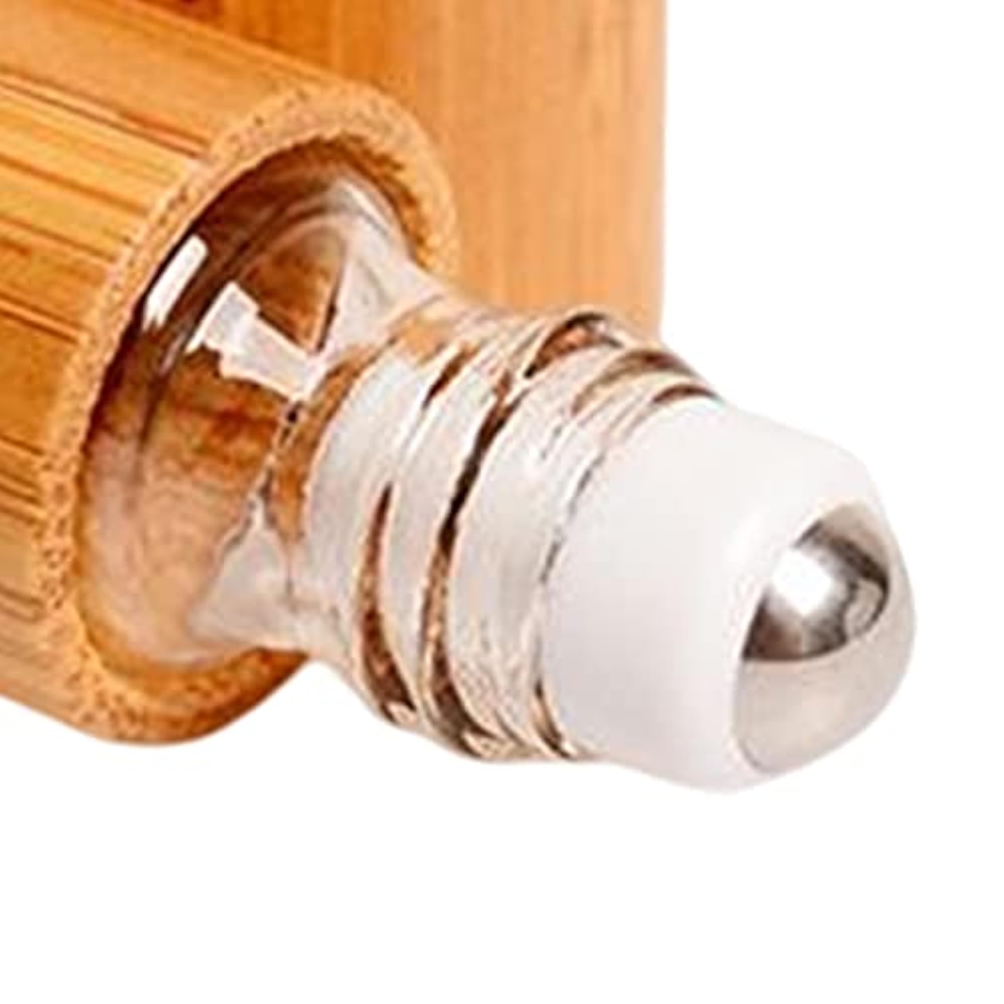 3xHandmade Bamboo Refillable Empty Essential Oil Roll on Bottle