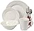 Gibson Home Regal II 32-Piece Fine Ceramic Dinnerware Combo Set, White