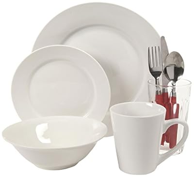 Gibson Home Regal II 32-Piece Fine Ceramic Dinnerware Combo Set, White