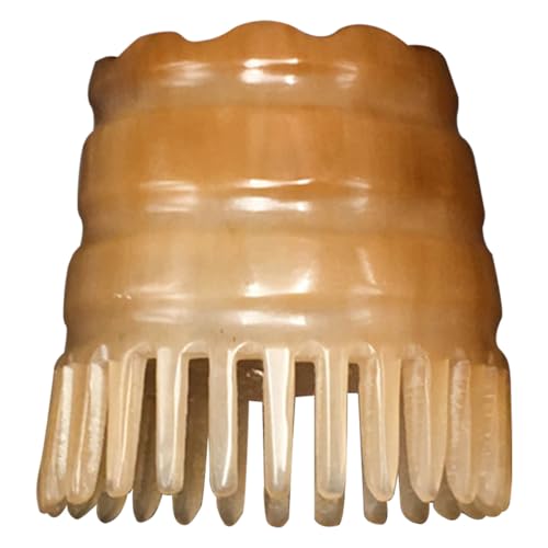 Ipetboom Cepillo de Masaje para Champú de Cuerno Natural Peine Exfoliante para Cabelludo Cepillo Ligero y Duradero para Masaje Profundo Pequeño para Viaje Color Aleatorio Color Aleatorio