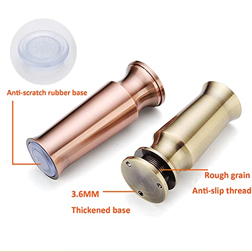 Conjunto de 4 pernas de móveis de metal estilo europeu - Pernas de sofá de liga de alumínio, pernas