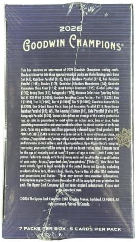 Upper Deck 2026 Goodwin Champions Blaster Box β 7 Packs, 5 Cards per Pack, Multi-Sport and Entertainment Trading Cards - 1
