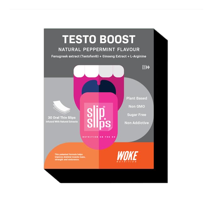 Slip Slip's Testo Boost | Performance Enhancer, Strength Booster, Increased Endurance | Improve Muscle Strength, Energy, Stamina & Over All Health With Fenugreek & Ginseng Extract, 100% Natural