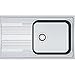 Produktbild Franke 101.0368.324 Edelstahl Leinenoptik1-Becken Küchenspüle aus Smart SRL 611-86 XL, grau