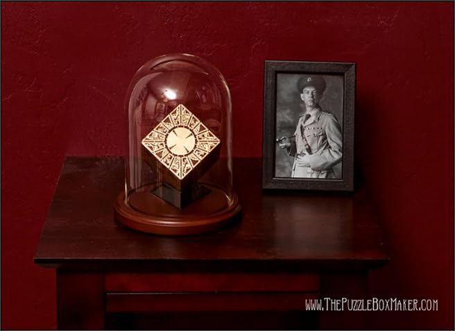 Glass Dome with Base and Stand for a Hellraiser Puzzle Box - Lament Configuration - Hellraiser