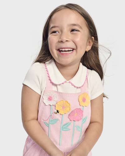 Image of Gymboree Girls' and Toddler Short Sleeve Peter Pan Collar Shirt
