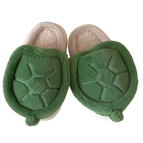 Halloween Slippers for Women and Men, Fluffy Cute Sea Turtle Cozy Cartoon Tortoise Cotton House Slipper Womens Animal Funny Furry Bedroom Cloud Slippers for Women Indoor and Outdoor