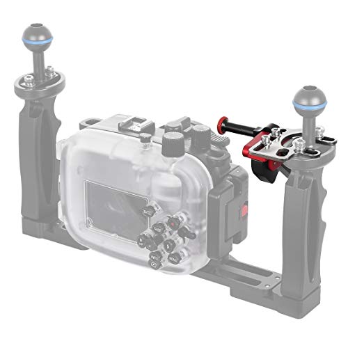 空 ZLLシャッターリリーストリガー拡張アダプターレバーマウント、水中アームシステム用(ブラック) 林 (Color : Black Red)