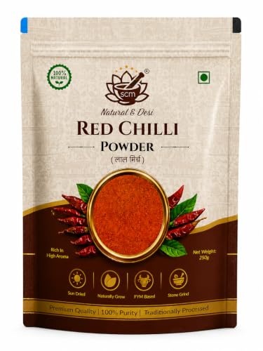 Image of SCM Natural & Desi Red Chilli Powder | Premium Quality Lal Mirch Powder | Rich Aroma | 250g
