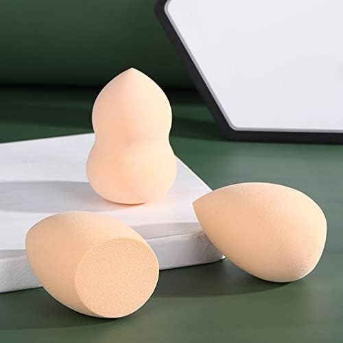 TCPENG® Makeup Sponge for Blending Liquid Foundation, Cream & Powder - Easy to Clean, Super Soft & Non Latex Beauty Blender Concealer Applicator (3 Pack Natural Color)