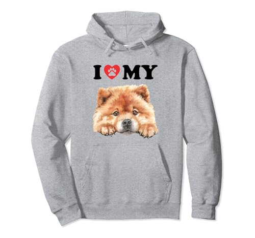 Chow Chow I Heart My Dog, divertido amante de los perros Sudadera con Capucha
