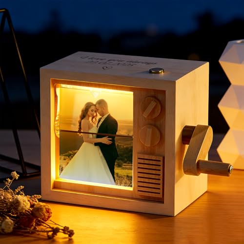 VEELU Album Fotografico a Manovella Flipbook Personalizzato Cornice Personalizzabile con