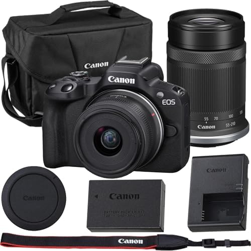 Canon EOS R50 Mirrorless Camera RF-S 18-45mm f/4.5-6.3 is STM and...