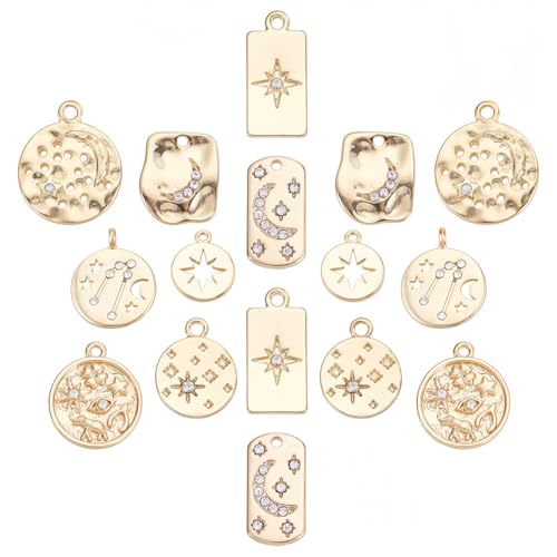 Breloques en forme de larme, étoile et lune pour fabriquer des bijoux de soirée élégants