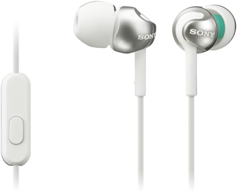 Deep Bass Earphones with Smartphone Control and Mic - Metallic White