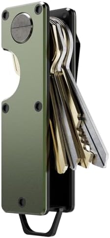 MINBERAND Key Organizer Compact Key Holder Metal Key Chain Minimalist key case key holder for keychain Secures 1-5 Keys