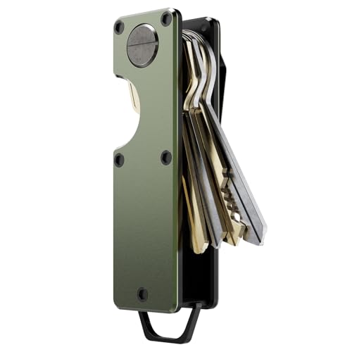 Image of Key Organizer Compact Key Holder Metal Key Chain Minimalist key case key holder for keychain Secures 1-5 Keys