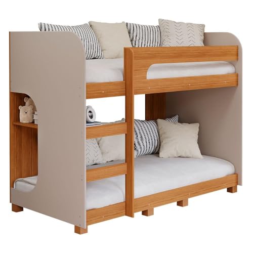 Beliche Solteiro em Mdf Ema com Kit Pés Cimol Nature/off White