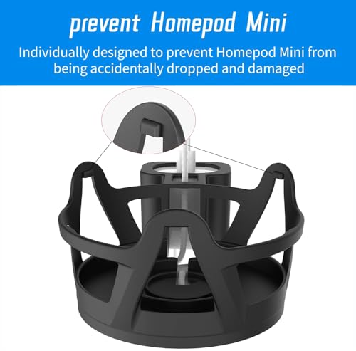 Soporte de pared para HomePod Mini con almacenamiento de cable resistente 5